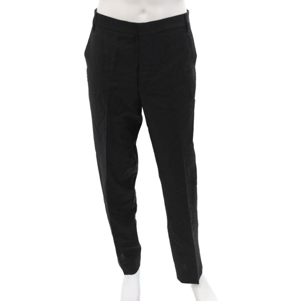 BLK DNM Mens Black Dress Pants Wool Mohair Button Size 54